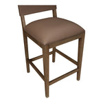 Avon Vegan Leather Counter Stool in Brown