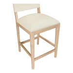 Avon Vegan Leather Counter Stool in Cream