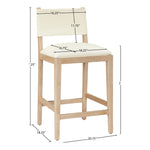 Avon Vegan Leather Counter Stool in Cream