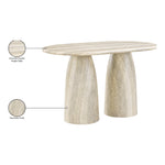 Cosenza Concrete Indoor/Outdoor Counter Height Table (3 Boxes) in Travertine