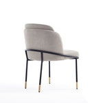 Flor Twill Weave Metal Dining Chair in Wheat