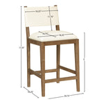 Avon Vegan Leather Counter Stool in Cream
