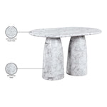 Cosenza Concrete Indoor/Outdoor Counter Height Table (3 Boxes) in White
