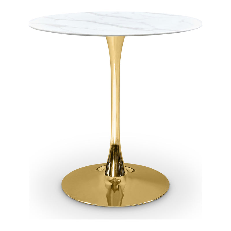 Holly Marble Veneer Top And Iron Base Counter Height Table (3 Boxes) in Gold