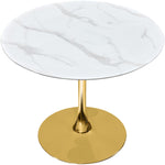 Holly Marble Veneer Top And Iron Base Counter Height Table (3 Boxes) in Gold
