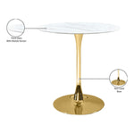 Holly Marble Veneer Top And Iron Base Counter Height Table (3 Boxes) in Gold