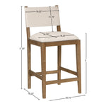 Avon Vegan Leather Counter Stool in Beige