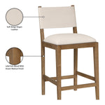Avon Vegan Leather Counter Stool in Beige
