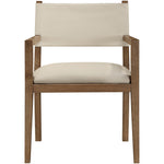 Avon Vegan Leather Dining Arm Chair in Beige