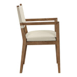 Avon Vegan Leather Dining Arm Chair in Beige