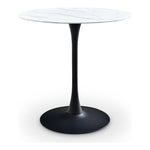 Holly Marble Veneer Top And Iron Base Counter Height Table (3 Boxes) in Black