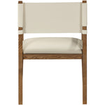 Avon Vegan Leather Dining Arm Chair in Beige