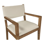 Avon Vegan Leather Dining Arm Chair in Beige