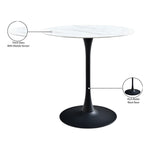 Holly Marble Veneer Top And Iron Base Counter Height Table (3 Boxes) in Black