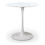 Holly Marble Veneer Top And Iron Base Counter Height Table (3 Boxes) in White