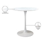 Holly Marble Veneer Top And Iron Base Counter Height Table (3 Boxes) in White