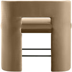 Zuno Velvet Performance Fabric Upholstered Counter Stool in Beige