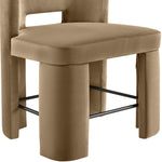 Zuno Velvet Performance Fabric Upholstered Counter Stool in Beige