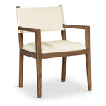 Avon Vegan Leather Dining Arm Chair in Cream