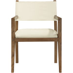 Avon Vegan Leather Dining Arm Chair in Cream