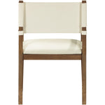 Avon Vegan Leather Dining Arm Chair in Cream
