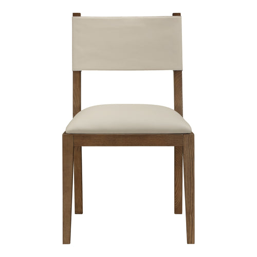 Avon Vegan Leather Dining Side Chair in Beige