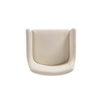 Serena Vegan Leather Metal Armchair in Ivory