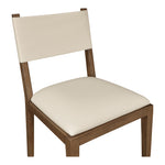 Avon Vegan Leather Dining Side Chair in Beige