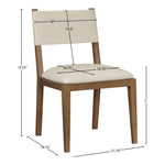 Avon Vegan Leather Dining Side Chair in Beige