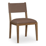 Avon Vegan Leather Dining Side Chair in Brown