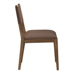 Avon Vegan Leather Dining Side Chair in Brown