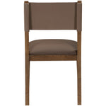 Avon Vegan Leather Dining Side Chair in Brown