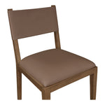 Avon Vegan Leather Dining Side Chair in Brown