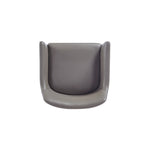 Serena Vegan Leather Metal Armchair in Taupe
