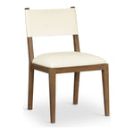Avon Vegan Leather Dining Side Chair in Cream