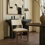 Avon Vegan Leather Dining Side Chair in Cream