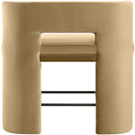 Zuno Velvet Performance Fabric Upholstered Counter Stool in Camel