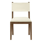 Avon Vegan Leather Dining Side Chair in Cream
