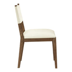 Avon Vegan Leather Dining Side Chair in Cream