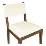 Avon Vegan Leather Dining Side Chair in Cream