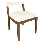 Avon Vegan Leather Dining Side Chair in Cream