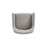 Serena Vegan Leather Metal Armchair in Light Gray