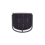 Serena Vegan Leather Metal Armchair in Light Gray