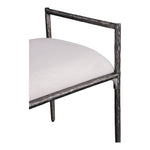 Axis Linen Textured Fabric Upholstered Bench in Beige