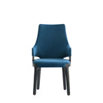 Kara Wood Upholstered Dining Chair in Blue