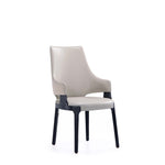Kara Wood Upholstered Dining Chair in Light Gray