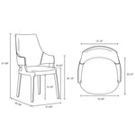 Kara Wood Upholstered Dining Chair in Light Gray
