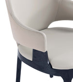 Kara Wood Upholstered Dining Chair in Light Gray
