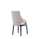 Kara Wood Upholstered Dining Chair in Light Gray