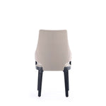 Kara Wood Upholstered Dining Chair in Light Gray